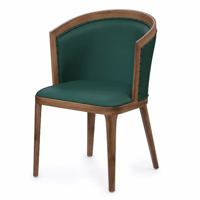 Стул Алсав Bizotti AL 503 орех темный/экокожа dark green