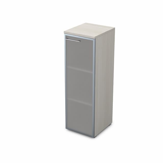 Шкаф пенал АЛСАВ Gloss line 9НП.017.6 Ivory/металл глянец