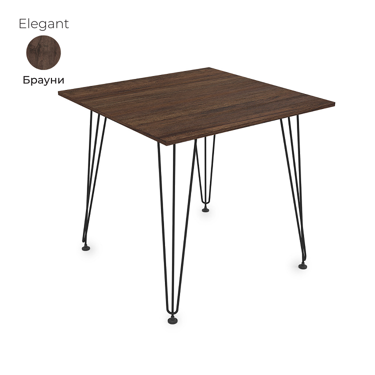 Стол обеденный квадратный Алсав 21Elegant.008 Brauni