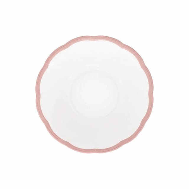 Салатник с цветным кантом (розовый) 16,8 см Bitossi Petalo PET00210 Bordo rosa